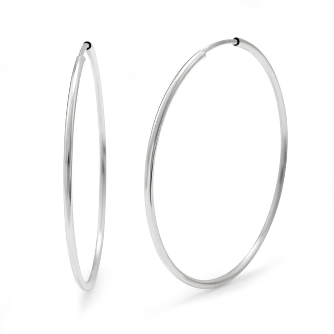 Diamond Trim Circle Hoop Earrings in Gold - Retro, Indie and Unique Fashion